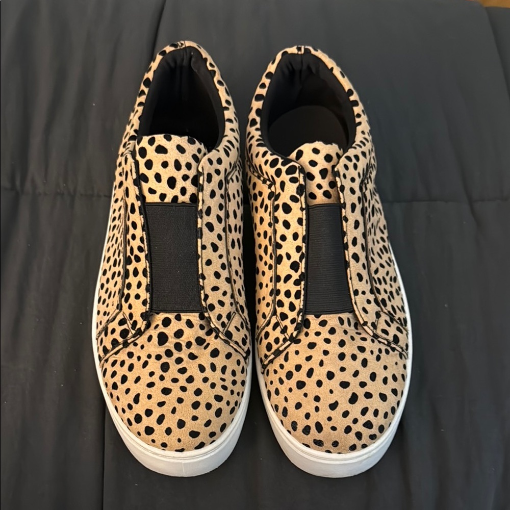 Qupid Animal Print Slip-On Sneakers- Size 8.5